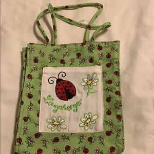 Longaberger Ladybug lunch tote NWOT
